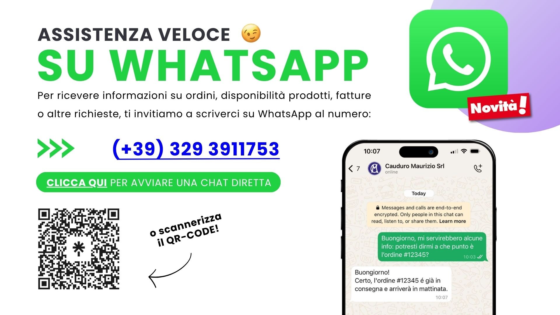ASSISTENZA VELOCE - WHATSAPP